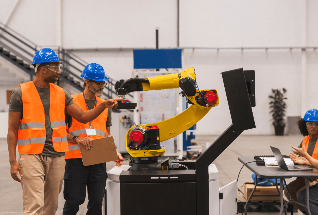 Robot et humain qui collaborent